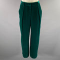GIORGIO ARMANI Size 6 Green Emerald Velvet Viscose Silk Pants