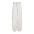 Emporio Armani J80 Off-White Denim-Effect Linen & Lyocell Blend Trousers