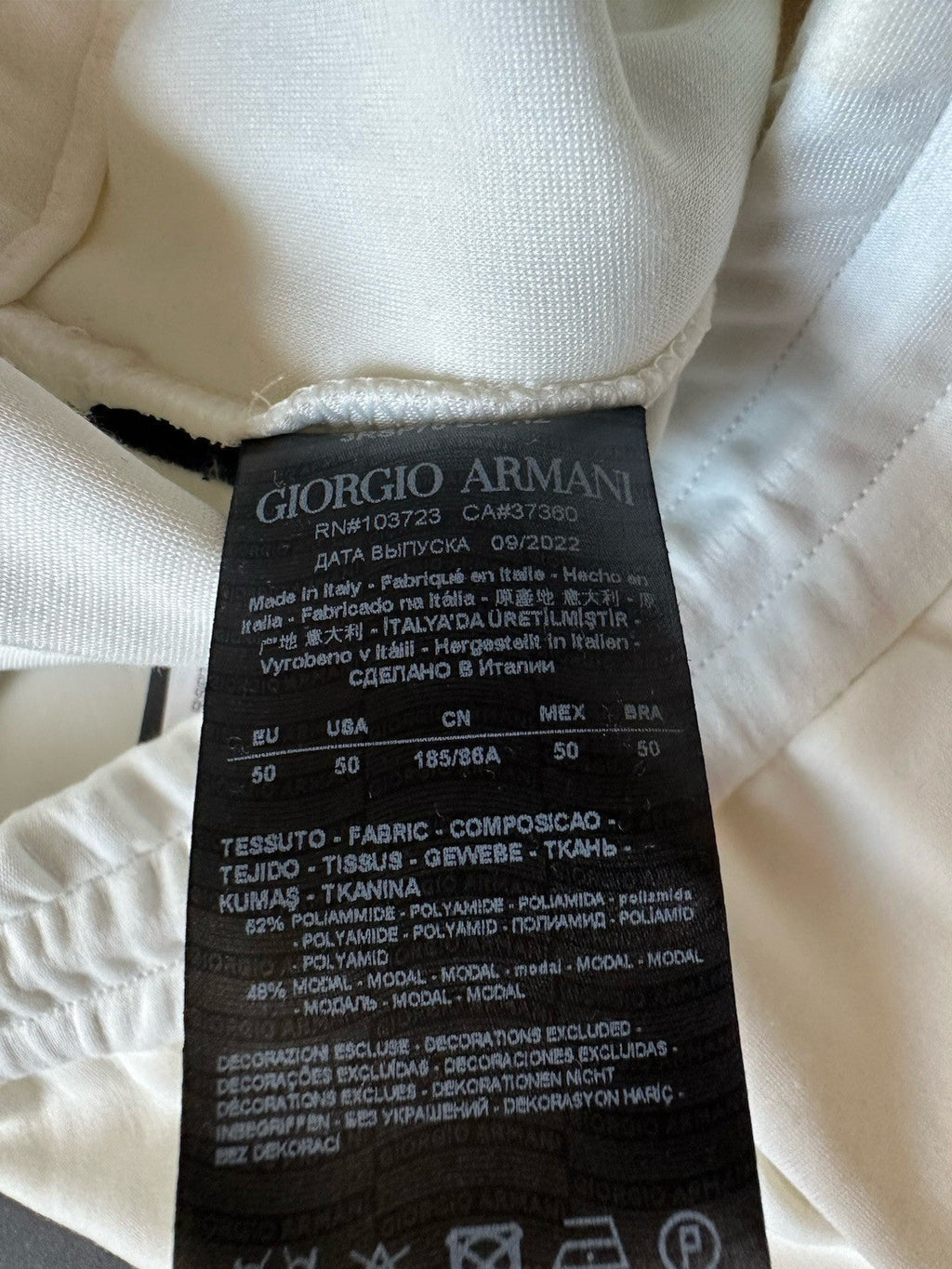Giorgio Armani Mens White Casual Pants Size 36 US (52 Euro) 3RSP70 NWT $1095