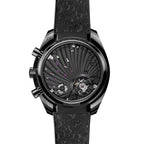 OMEGA Speedmaster Dark Side of the Moon Black Ceramic 44.25mm - Full Black w/ Red Seconds Hand on Rubber Strap