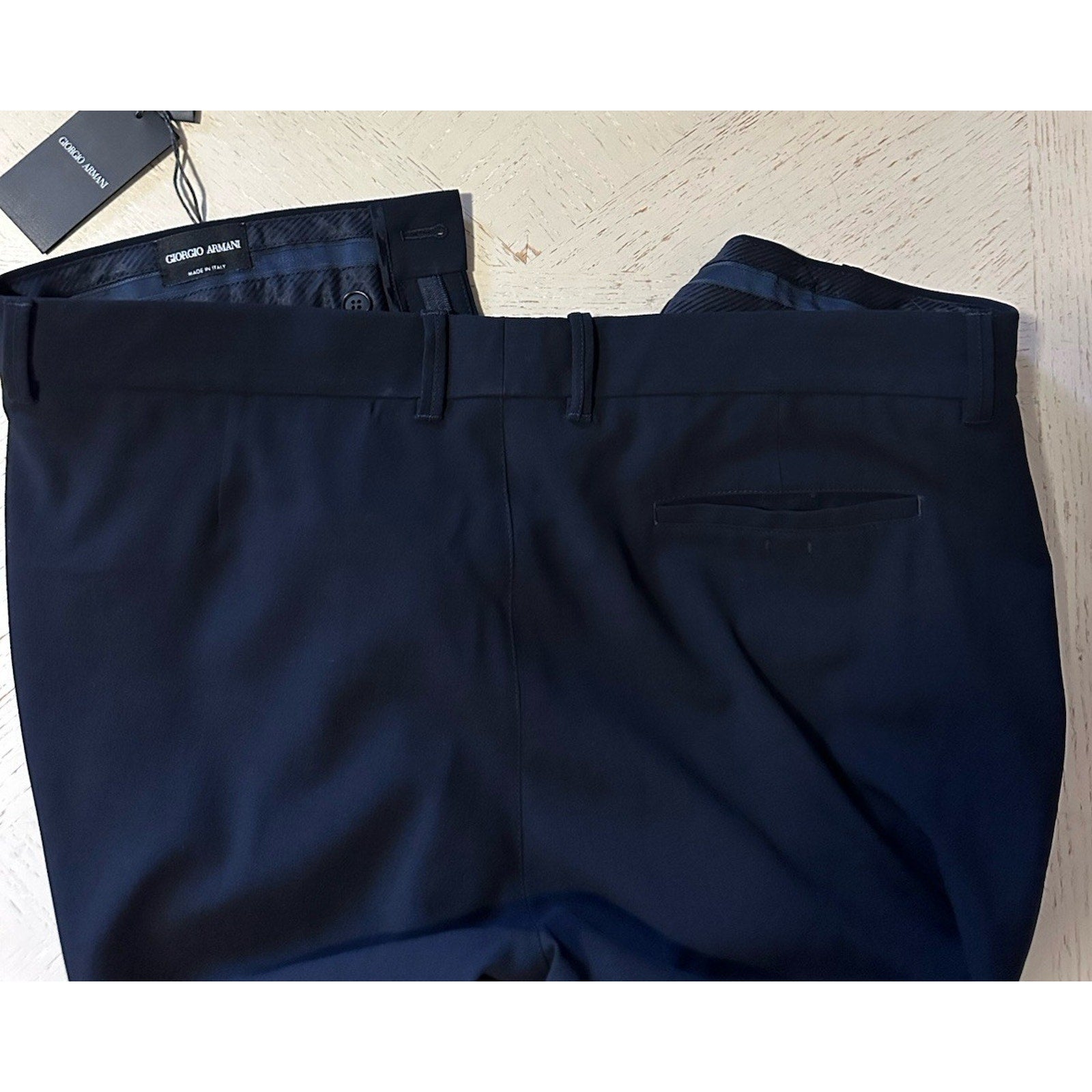 NWT $1495 Giorgio Armani Men Wool Dress Pants Navy 36 US/52 Eu