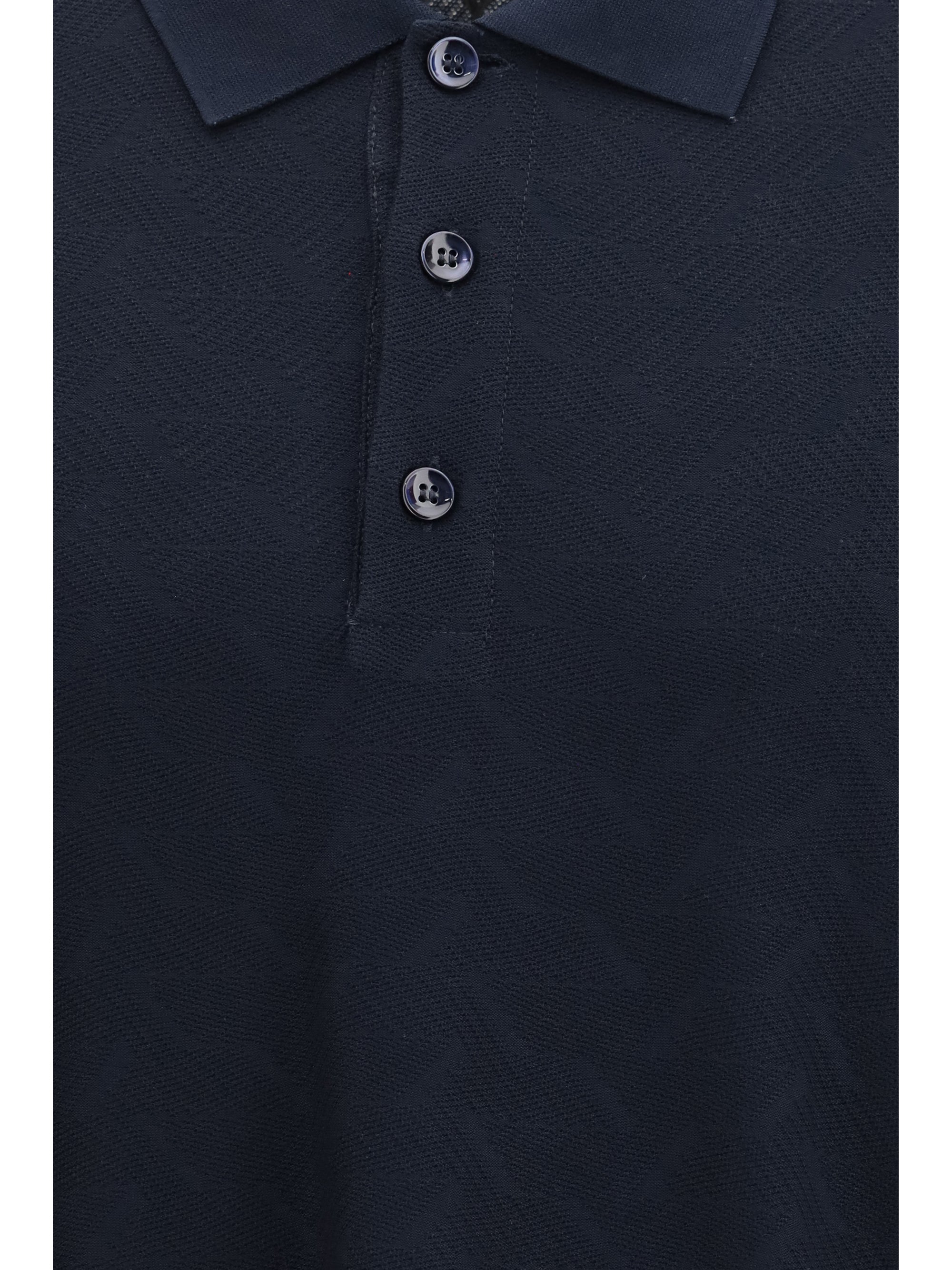 Giorgio Armani Men Viscose And Polyester Polo Shirt