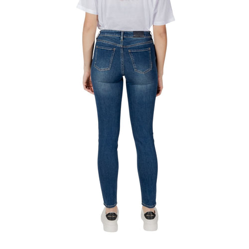 Armani Exchange Blue Cotton Skinny Jeans
