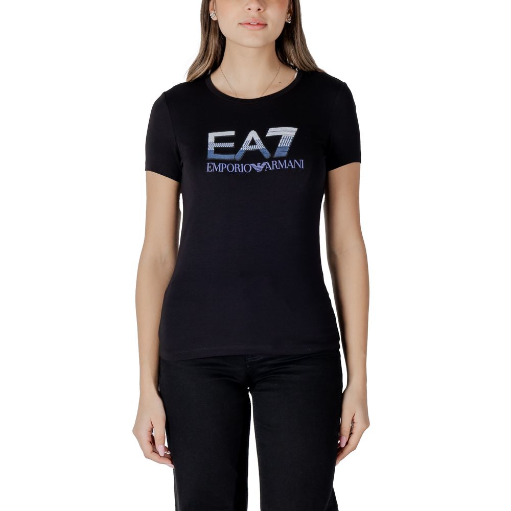 EA7 Emporio Armani Black Cotton Sportswear