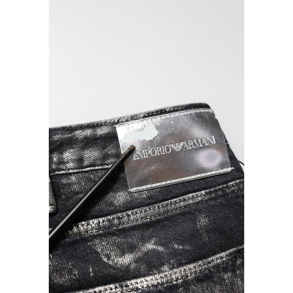 Emporio Armani Black Washed Slim Fit Men Denim Trouser Jeans