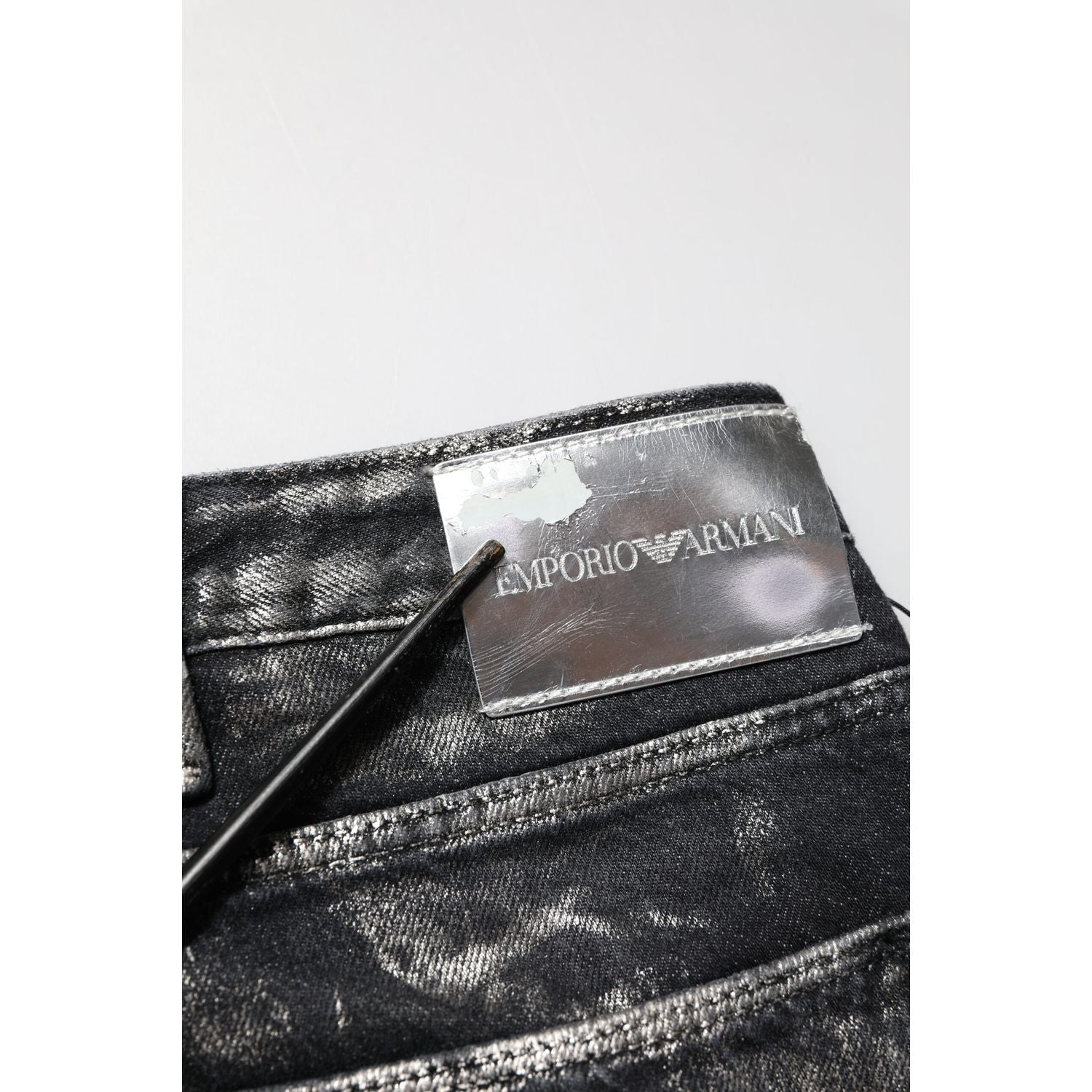 Emporio Armani Black Washed Slim Fit Men Denim Trouser Jeans