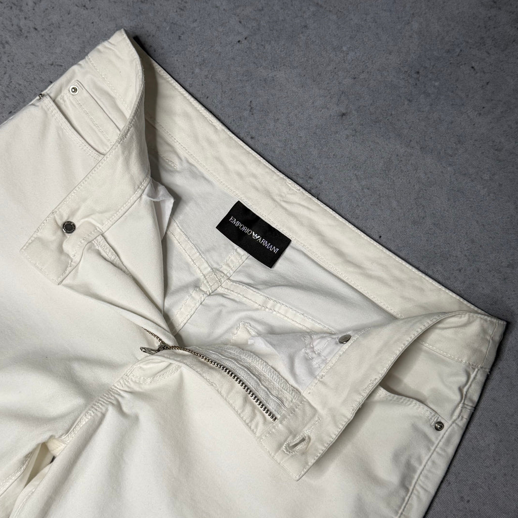 Emporio Armani Women's Cotton Chino Pants white (27 fits XS)