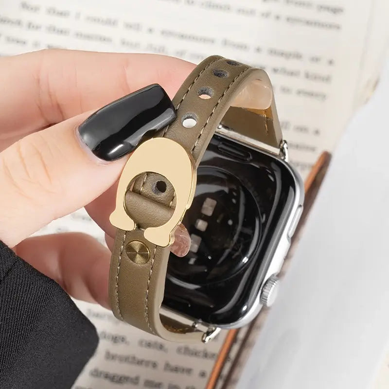 C-Buckle applewatch Leather Band