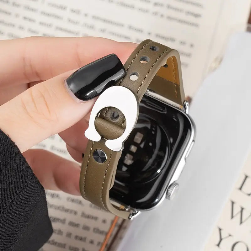 C-Buckle applewatch Leather Band