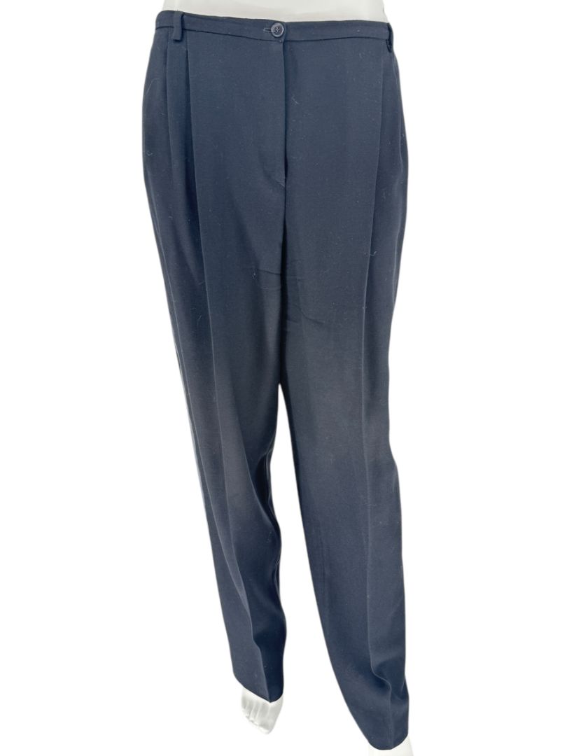 Giorgio Armani Le Collezioni Black Wool Tuxedo Trousers – Size 16