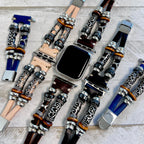 Boho-Leather Steel Bracelet Band For Apple Watch Multiple Colors Available