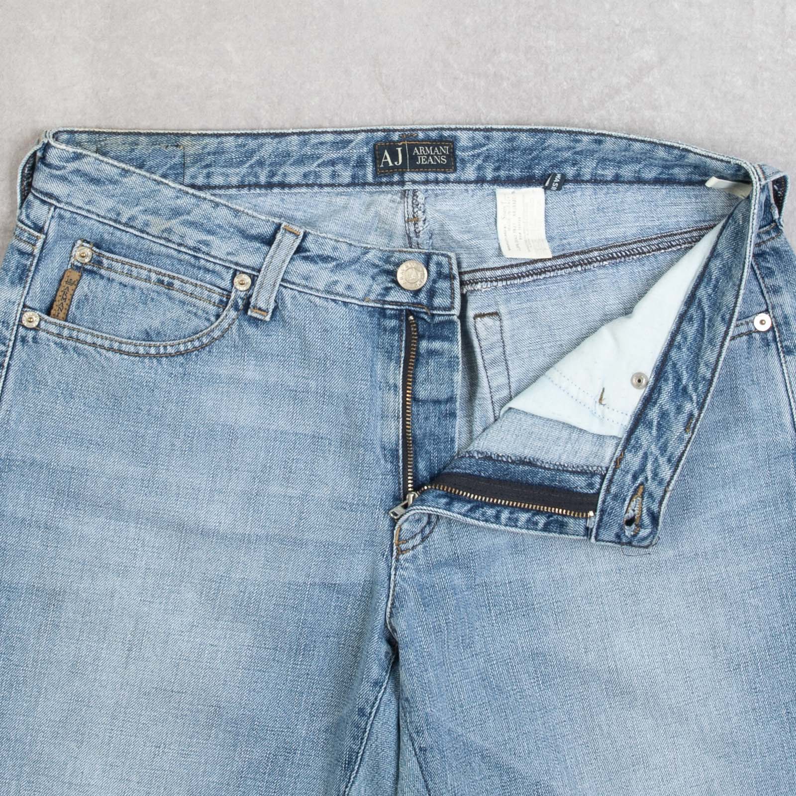 WOMEN'S VINTAGE 2000S ARMANI STRAIGHT LEG FADER JEANS - W32 X L30