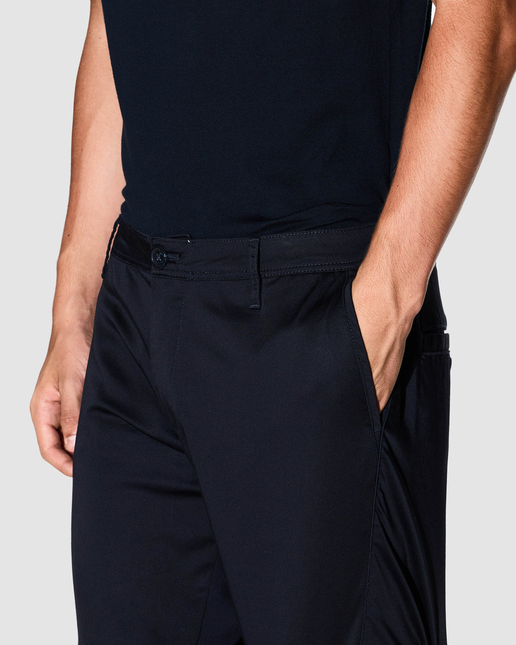 Armani Exchange Mens Stretch Cotton Chinos - Deep Navy UB101