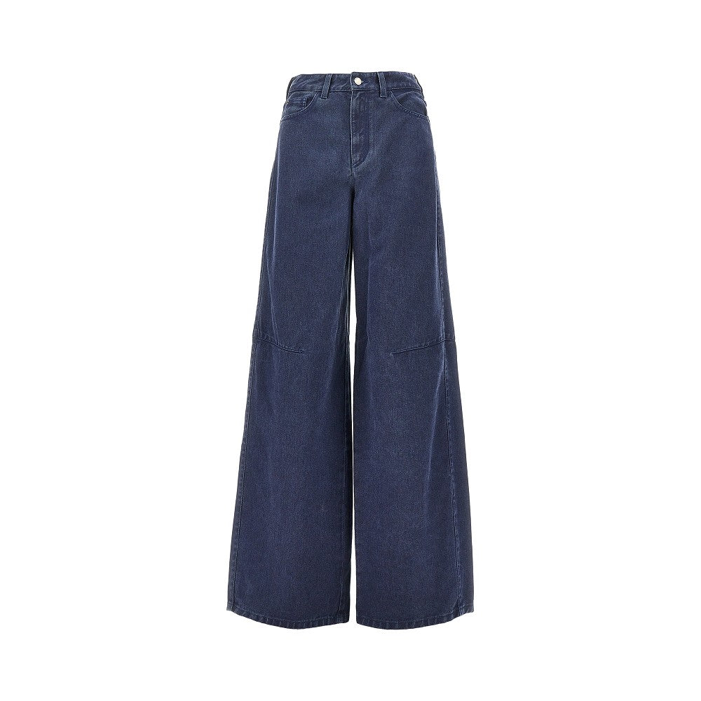 Emporio Armani Wide Leg Denim Pants Blue Women