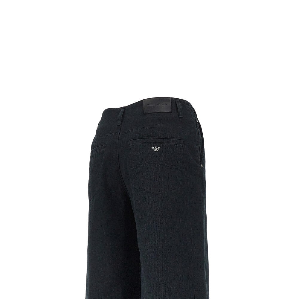 Emporio Armani Cotton Drill J2H Pants Black Women