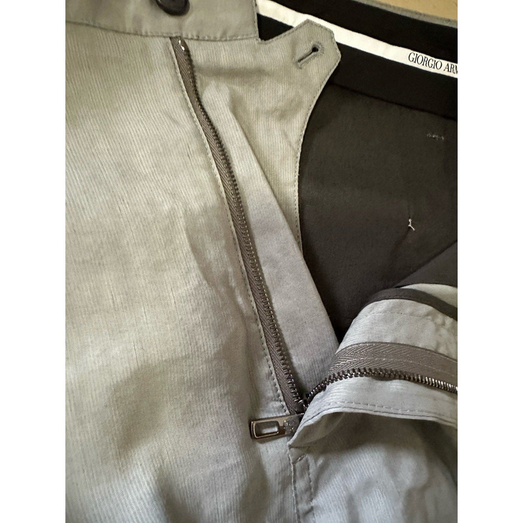 NWT $1695 Giorgio Armani Men Linen/Viscose Pants sage gray 32 US/48 Eu
