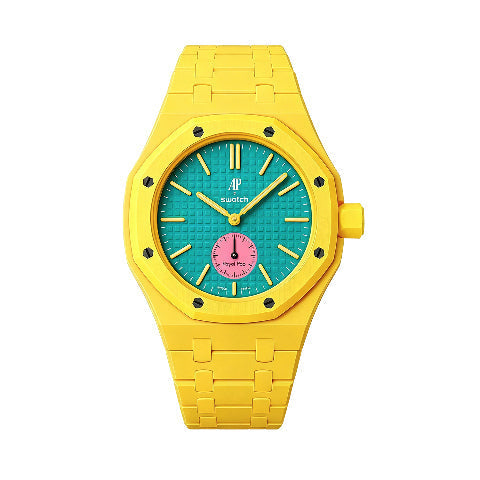Ceramic Watch Strap Band with Ceramic Case Mod Kit For Swatch X AP Royal Pop