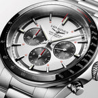 longines Conquest Automatic Chronograph 42mm - Silver on Bracelet